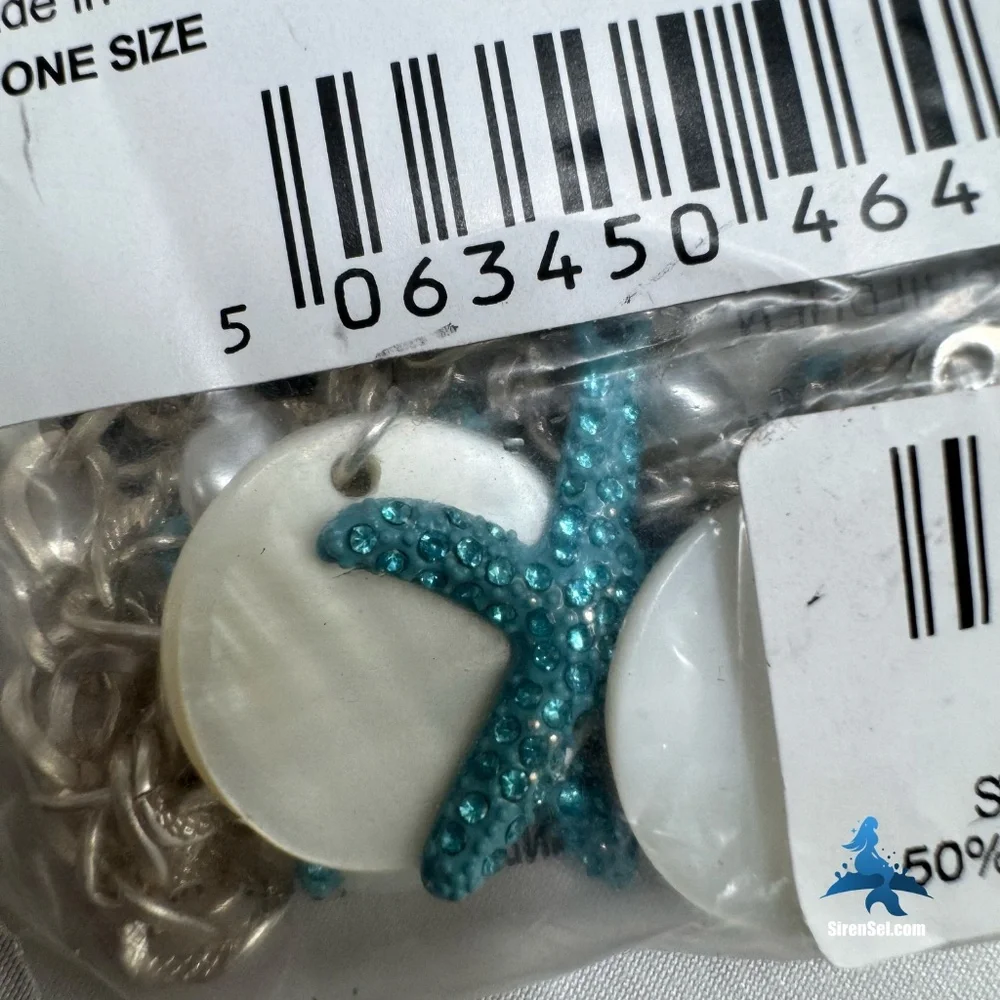 1209 NWT PrettyLittleThing Silver Starfish Charm Necklace